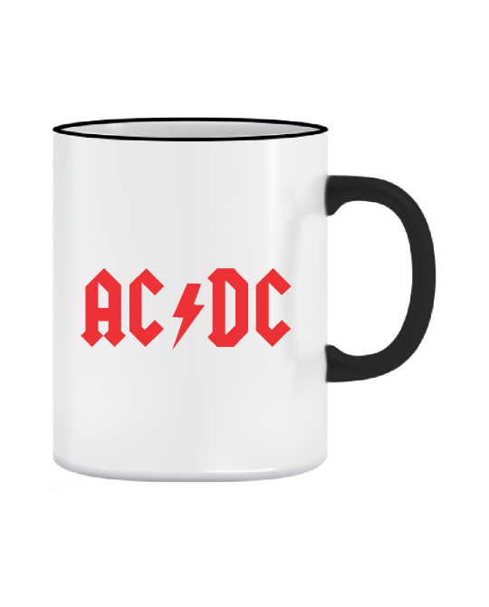Puodelis AC/DC logo Puodelis AC/DC logo